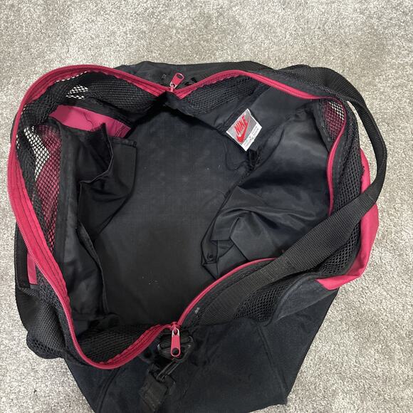 Vintage Nike Air Jordan Flight Duffel Gym Bag 1990s Mesh Red - Picture 6 of 12